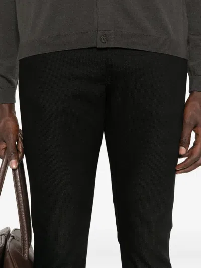 Emporio Armani Cotton Denim Trousers With Front And Back Pockets In Black