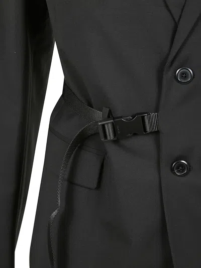 Prada Lapel Suit Jacket In Black