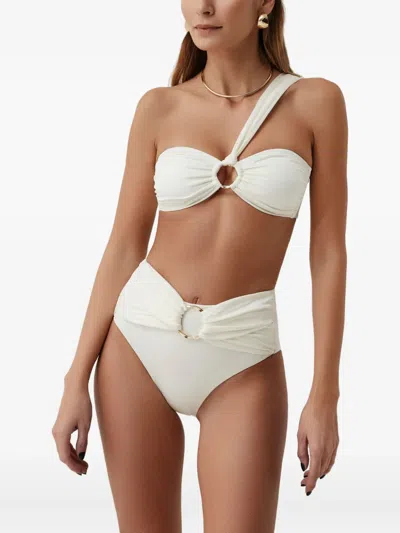 Sofia Erhan One-shoulder Ring-detail Bikini In White