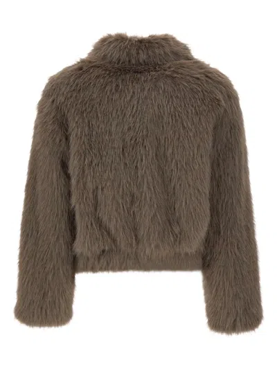 Kaos Long-sleeved Casual Jacket In Brown