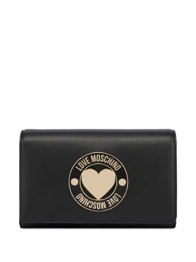 Love Moschino Decorated Shoulder Bag In Black