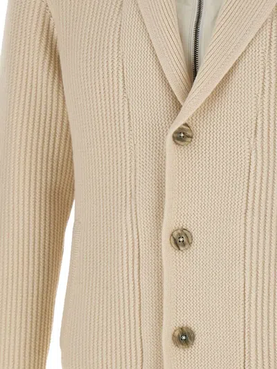 Herno Button Cotton Jacket In Neutral