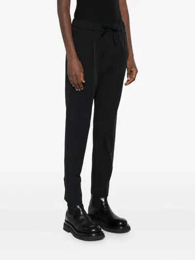 Herno Pleated Drawstring Trousers In Black