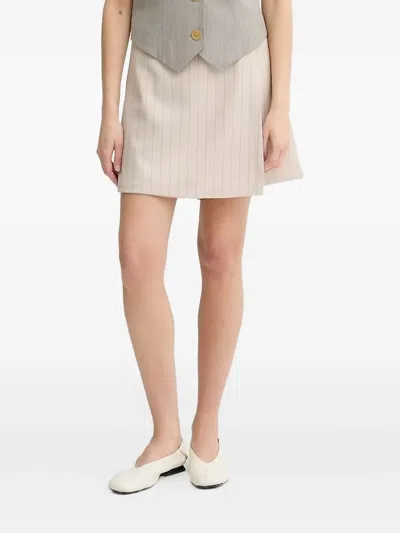Bruuns Bazaar Pinstripe Tailored Shorts In Neutral