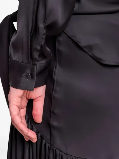 Silk95five Thai Tie-front Top In Black