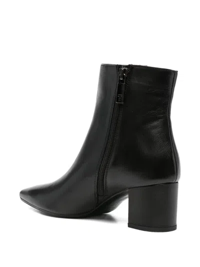 Thea Mika 50mm Pointed-toe Block-heel Boots In Black