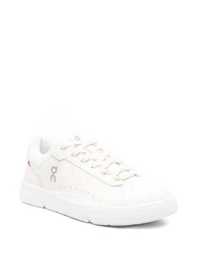 On The Roger Advantage Lace-up Sneakers In White