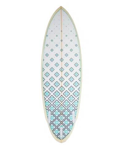 Casablanca Geometric-pattern Surfboard (178.2cm X 53cm) In Green