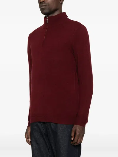 Arch4 Mr Fenchurch Half-zip Cashmere Sweater In Red