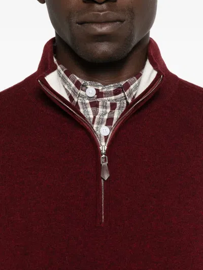 Arch4 Mr Fenchurch Half-zip Cashmere Sweater In Red