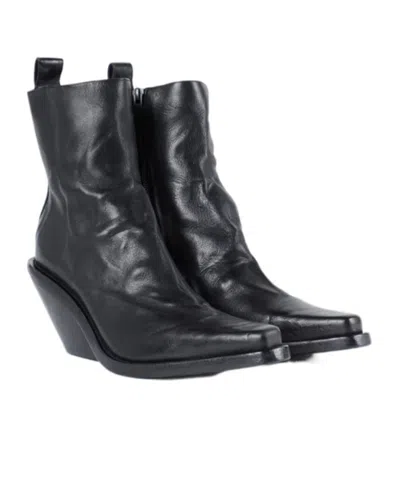 Ann Demeulemeester Larisa Pointy Ankle Boots In Black