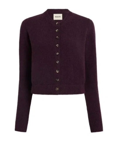 Khaite Everheart Cashmere Knit Cardigan In Brown