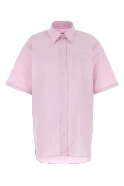 Soeur Pink Poplin Bobbie Oversize Shirt In Pink