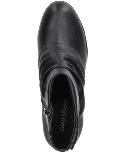 Easy Street Womens Block Heel Booties In Black