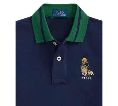 Polo Ralph Lauren Polo Bear Cotton Polo Shirt In Blue