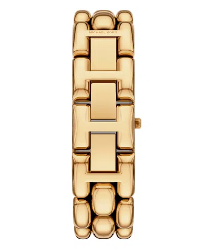Michael Kors Mini Hally Pavé Gold-tone Watch In Gold