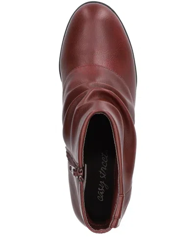 Easy Street Women's Ambrose Zipper Ankle Boots In Burgundy