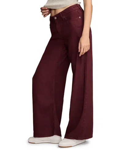 Lucky Brand Women's High-rise Palazzo Pants In Burgundy