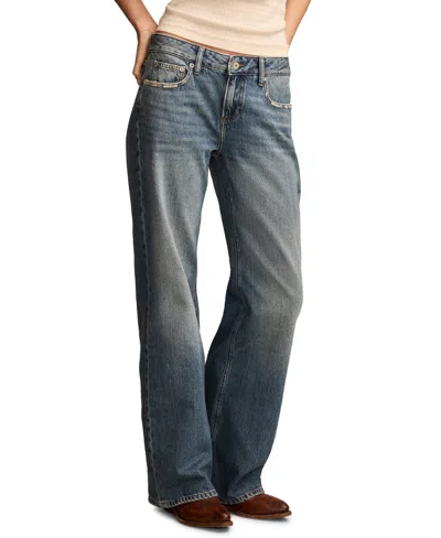 Lucky Brand Women's Baggy Wide Leg Jeans In Blue