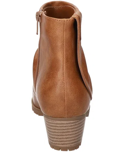 Easy Street Women's Ambrose Zipper Ankle Boots In Brown