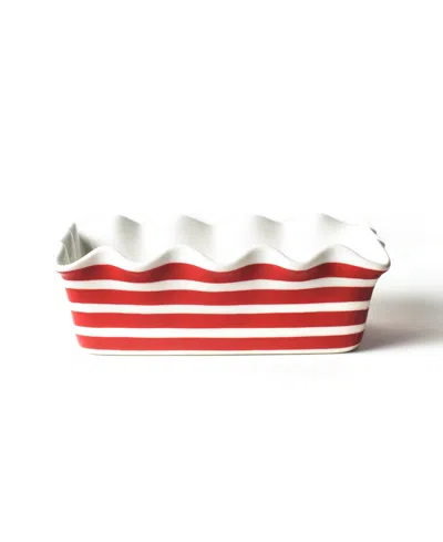 Coton Colors Stripe Ruffle Loaf Pan In Red