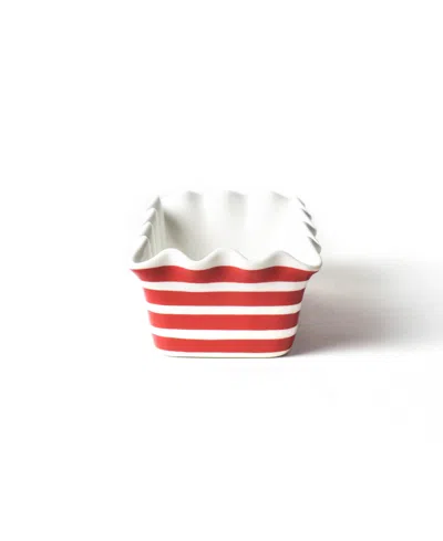 Coton Colors Stripe Ruffle Loaf Pan In Red