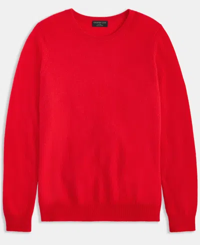 Charter Club 100% Cashmere Women's Petite Long-sleeve Crewneck Sweater, Created For Macy's In Red