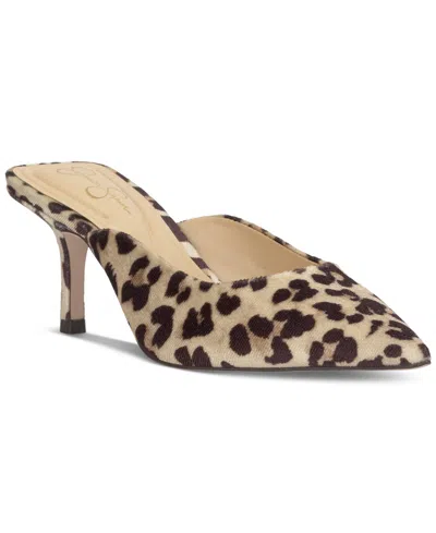 Jessica Simpson Women's Belvaen Mid-heel Mule Pumps In Animal Print