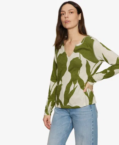 Sanctuary Women's Perfect Notch Long-sleeve Top In Green