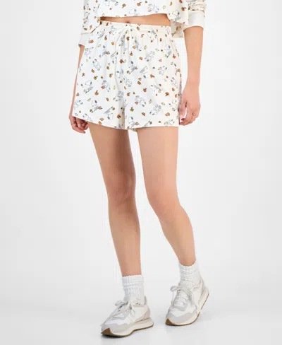 Love Tribe Juniors' Snoopy Halloween Long-sleeve Lounge Shirt In Neutral