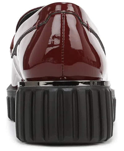 Franco Sarto Women's Flexa Roma Round Toe Lug Sole Loafers In Burgundy