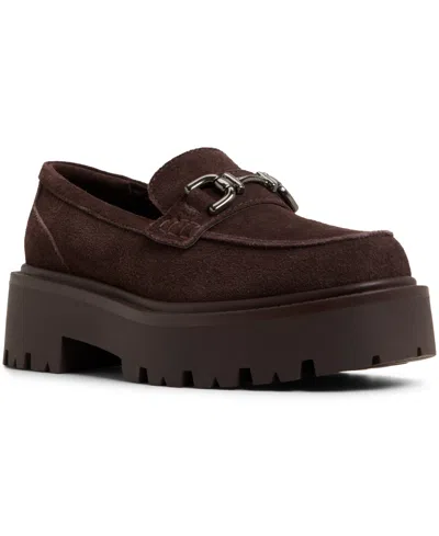 Aldo Oneameth Chunky Loafers With Buckle Detail In Brown