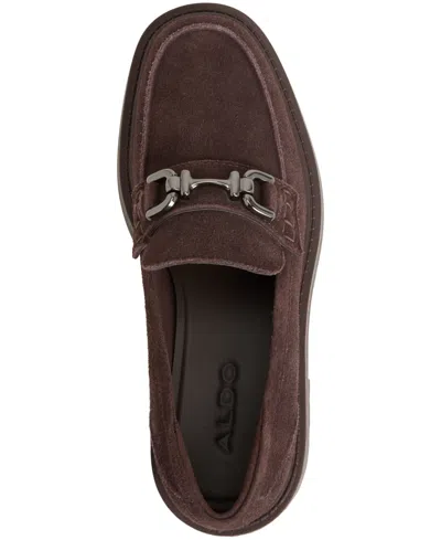 Aldo Oneameth Chunky Loafers With Buckle Detail In Brown
