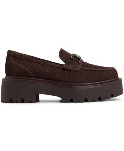 Aldo Oneameth Chunky Loafers With Buckle Detail In Brown