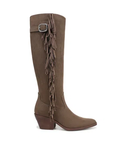 Sam & Libby Women's Farrah Western Fringe Knee High Boots In Brown