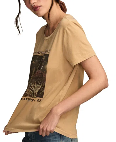 Lucky Brand Women's Alive With Energy Arizona Classic Crew Neck T-shirt In Nude