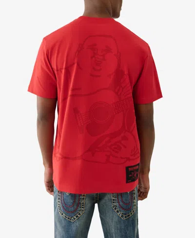 True Religion Men's Shadow Logo Short Sleeve T-shirt In Red