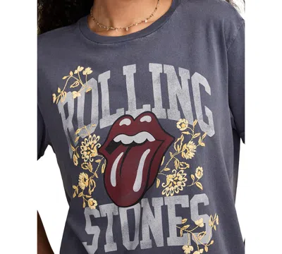 Lucky Brand Women's Athletic Rolling Stones Boyfriend T-shirt In Gray