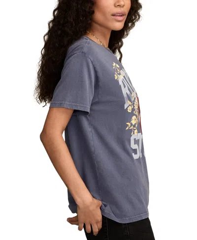 Lucky Brand Women's Athletic Rolling Stones Boyfriend T-shirt In Gray