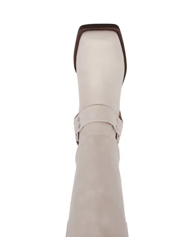 Dv Dolce Vita Women's Tanzy Tall Harness Moto Engineer Boots In White
