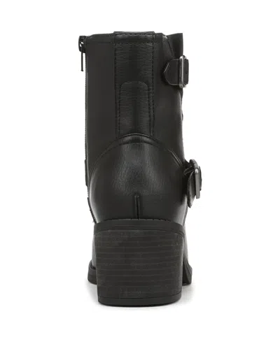 Blowfish Malibu Women's Maeve Round Toe Block Heel Rugged Short Boots In Black