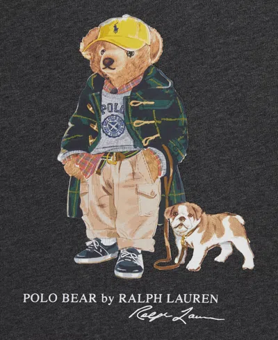 Polo Ralph Lauren Kids Polo Bear Crewneck Sweatshirt In Blue