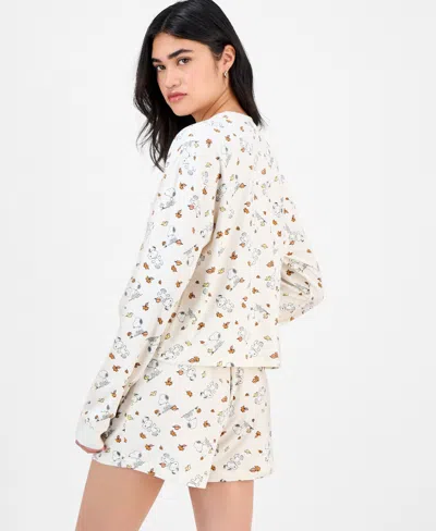 Love Tribe Juniors' Snoopy Halloween Long-sleeve Lounge Shirt