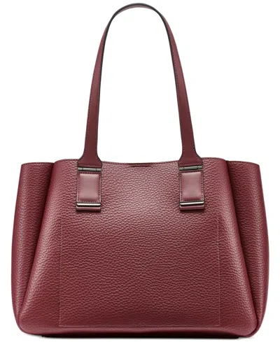 Calvin Klein Jett Tote Bag In Burgundy