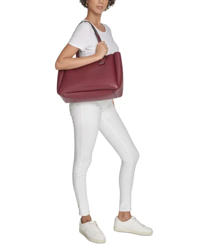 Calvin Klein Jett Tote Bag In Burgundy