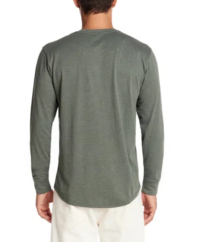 Weatherproof Vintage Men's Brushed Long Sleeve Crewneck T-shirt In Green