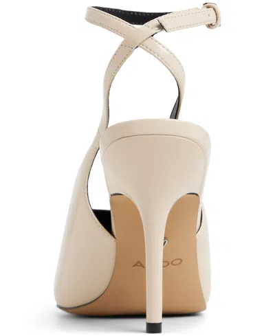 Aldo Lisandre Ankle Strap Pointed Toe Pump In Neutral