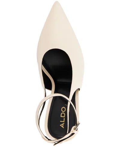 Aldo Lisandre Ankle Strap Pointed Toe Pump In Neutral