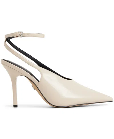 Aldo Lisandre Ankle Strap Pointed Toe Pump In Neutral