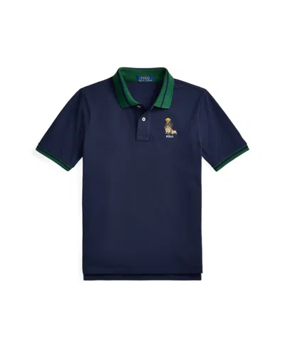 Polo Ralph Lauren Polo Bear Cotton Polo Shirt In Blue